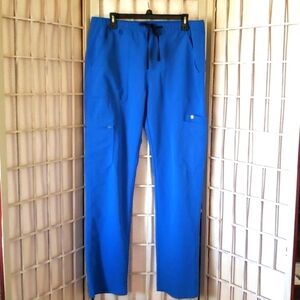 Figs royal blue mens scrub straight leg pants size L